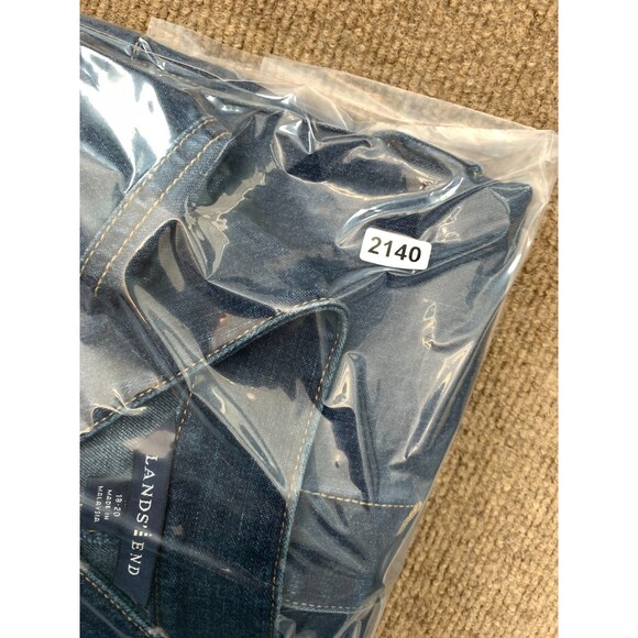 Lands End Jacket Womens XL Denim Barn Chore Cargo Shacket Field Outdoor Garden - Picture 11 of 11